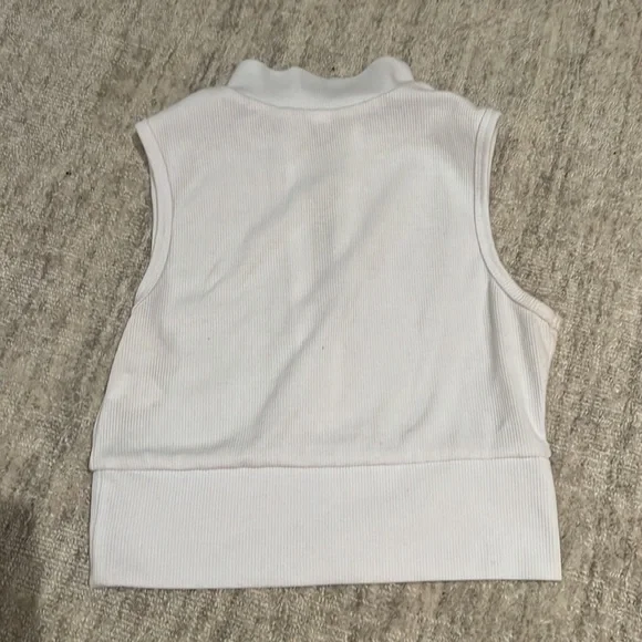 White Zip Tank Top - Picture 2 of 2